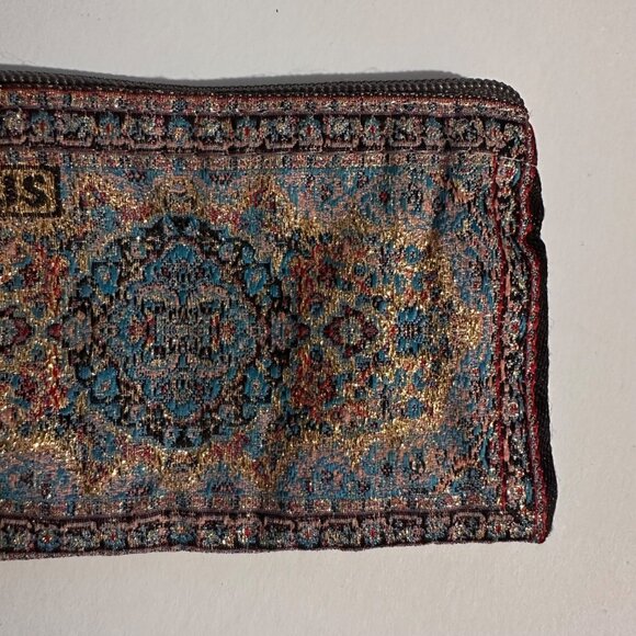 Cyprus Tapestry-Inspired Coin Purse With Evil Eye Zipper Pull & Wrist Strap - Picture 7 of 9